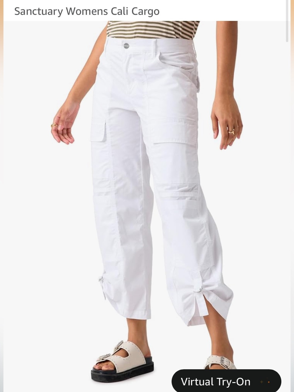 Sanctuary White Cali Cargo Pants